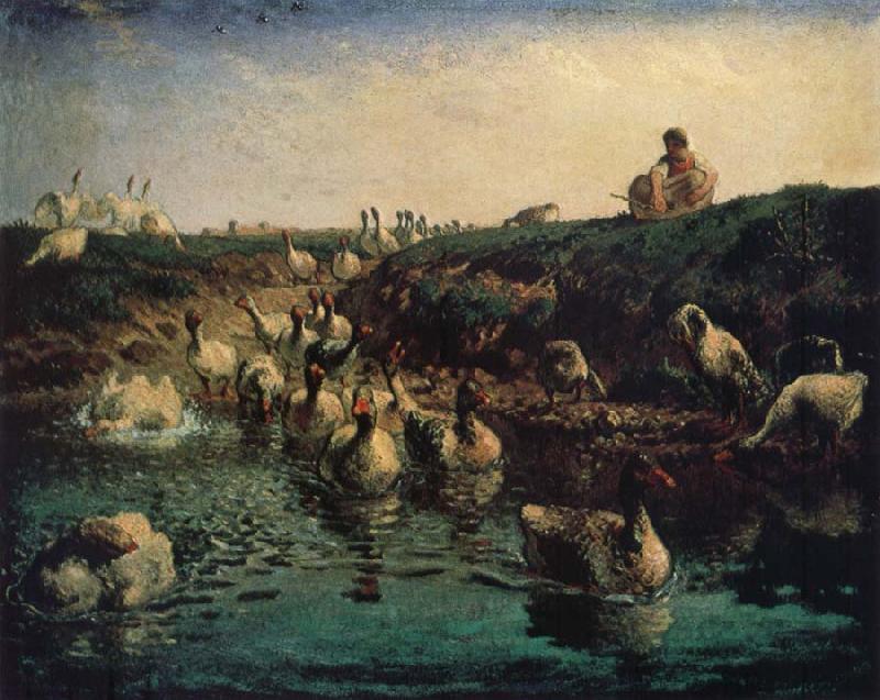 Jean Francois Millet Geese oil painting image